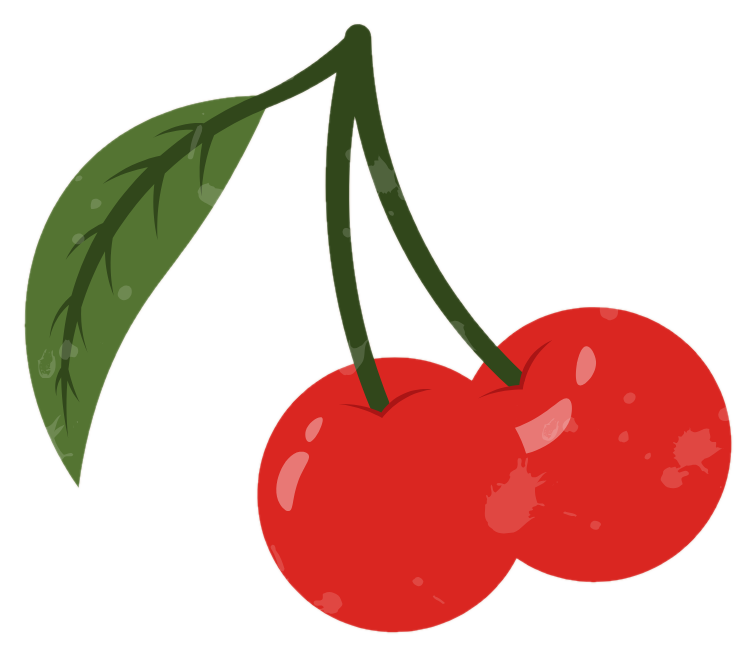Cerises, illustration du logo d'Eloïse Stachulec